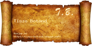 Tiszo Botond névjegykártya