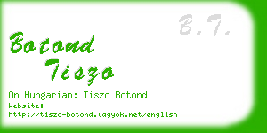 botond tiszo business card